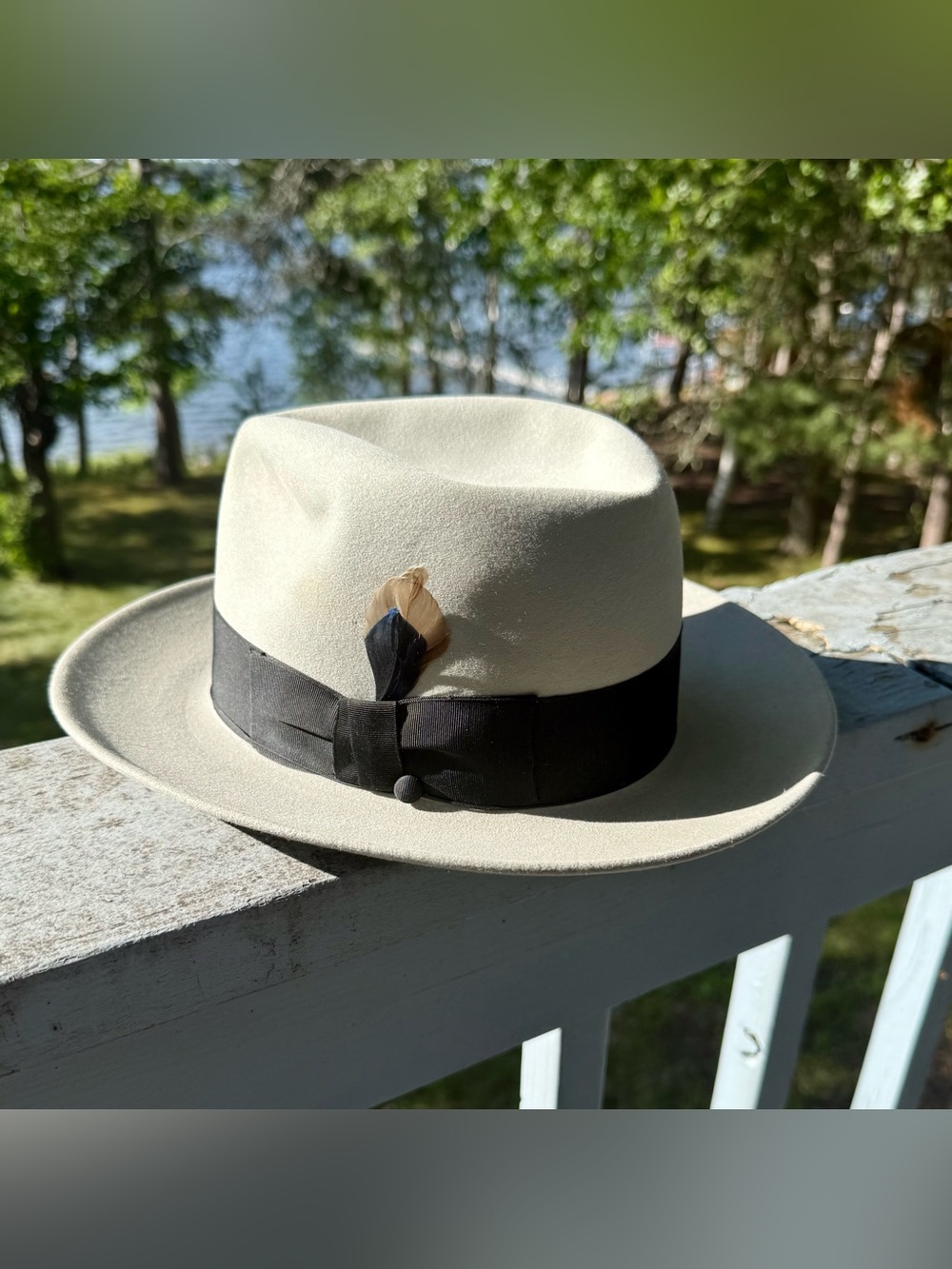 Vintage Mr Disney New York Gray Fedora Hat Amazing Condition sz 6 7/8